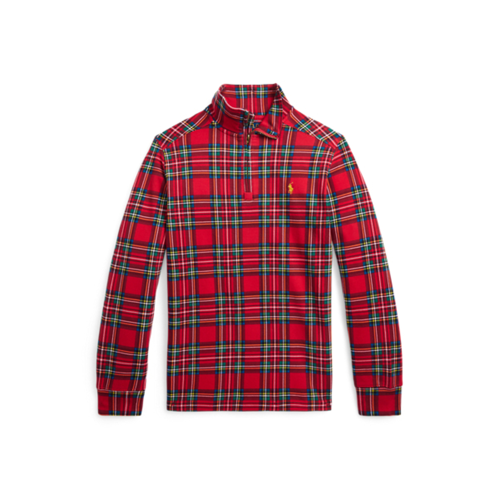 Plaid Cotton Interlock Pullover